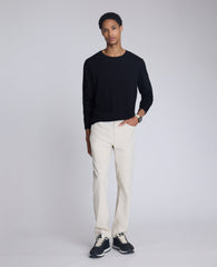 Crew Neck Sweater with Tipping Details