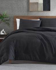 Crosswalk Herringbone Black Duvet Cover Set