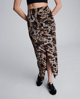 Animal Printed Pull On Mesh Skirt