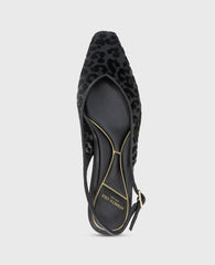Berkette Leopard Flocked Mesh Slingback