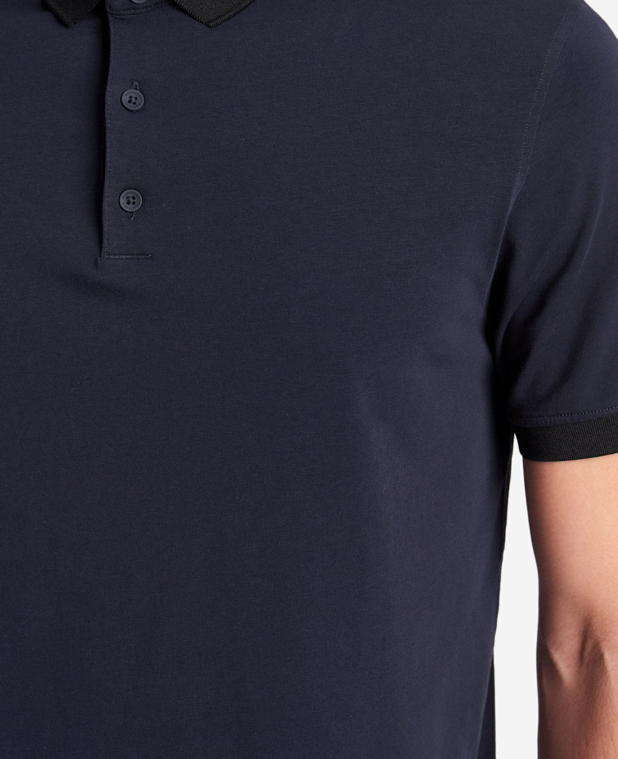 Colorblock Collar Solid Short Sleeve Polo