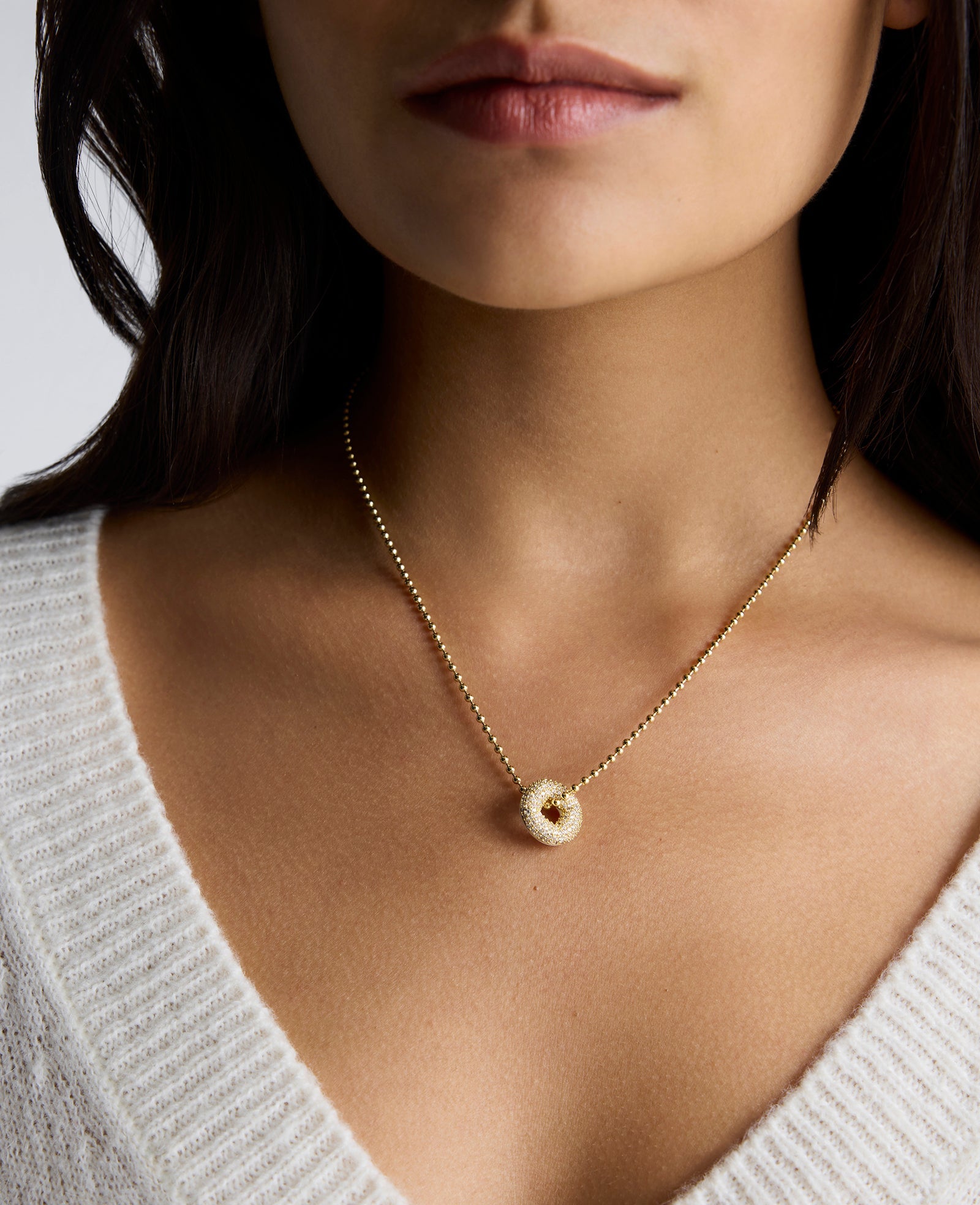 BONBONWHIMS Mental Health Coalition Charm Necklace - White