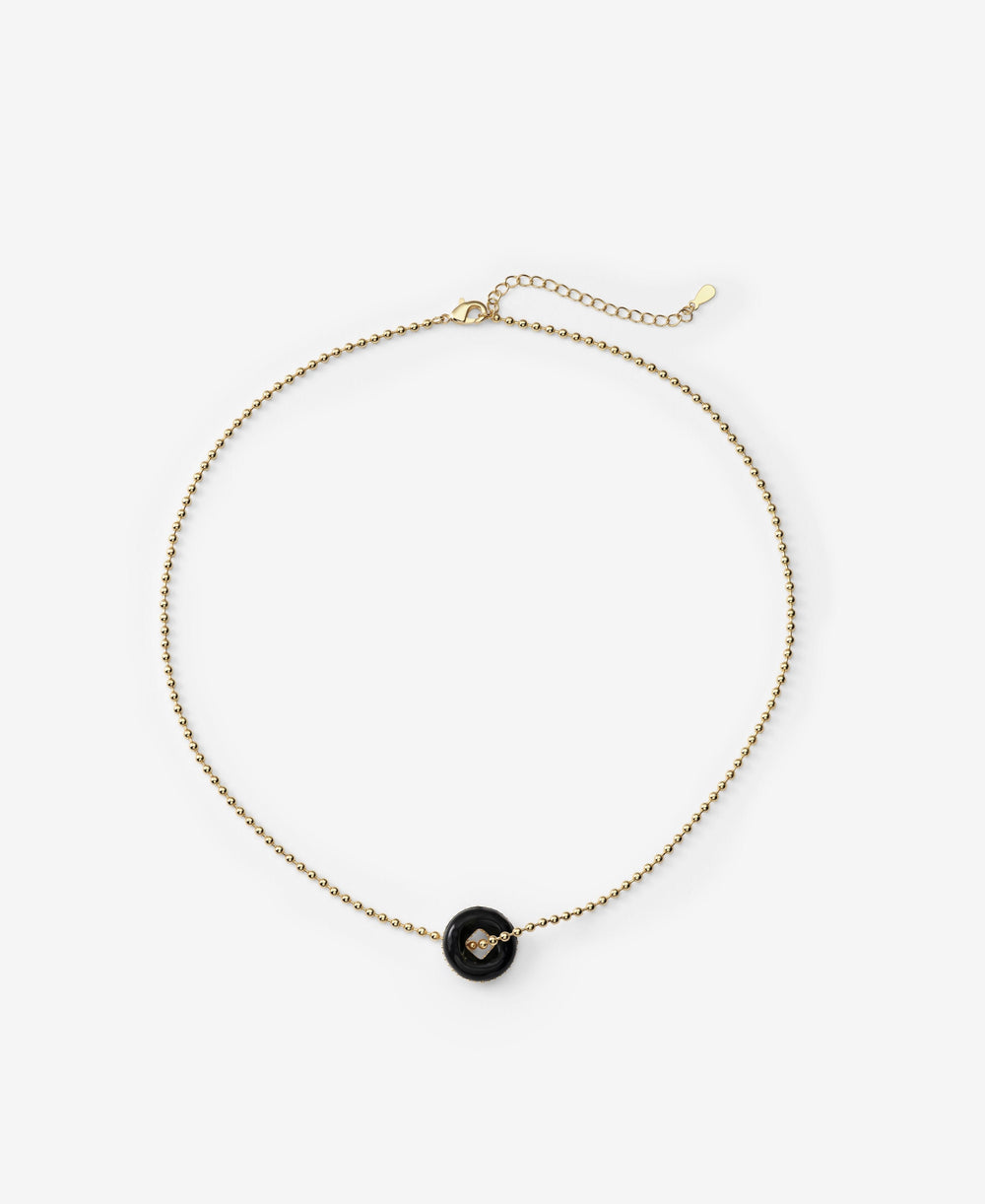 BONBONWHIMS Mental Health Coalition Charm Necklace - Black