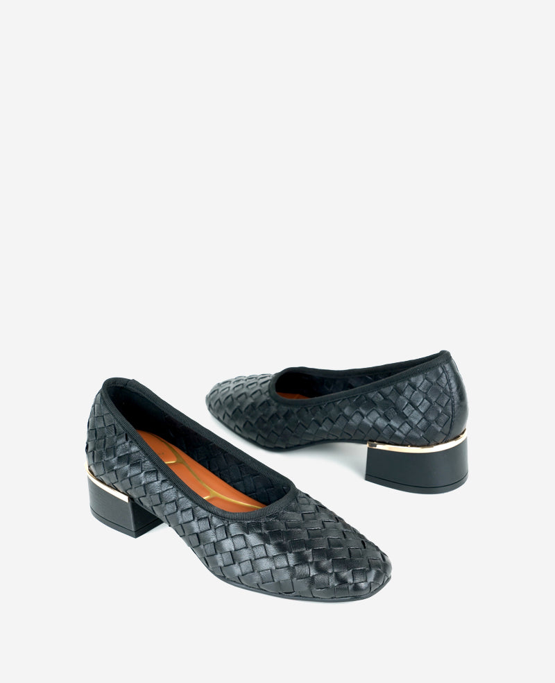 Birdie Woven Leather Pump