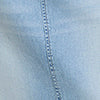Denim Fly Front 4-Pocket Maxi Skirt With Fray Hem