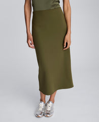 Brushed Scuba Pull On Midi Skirt