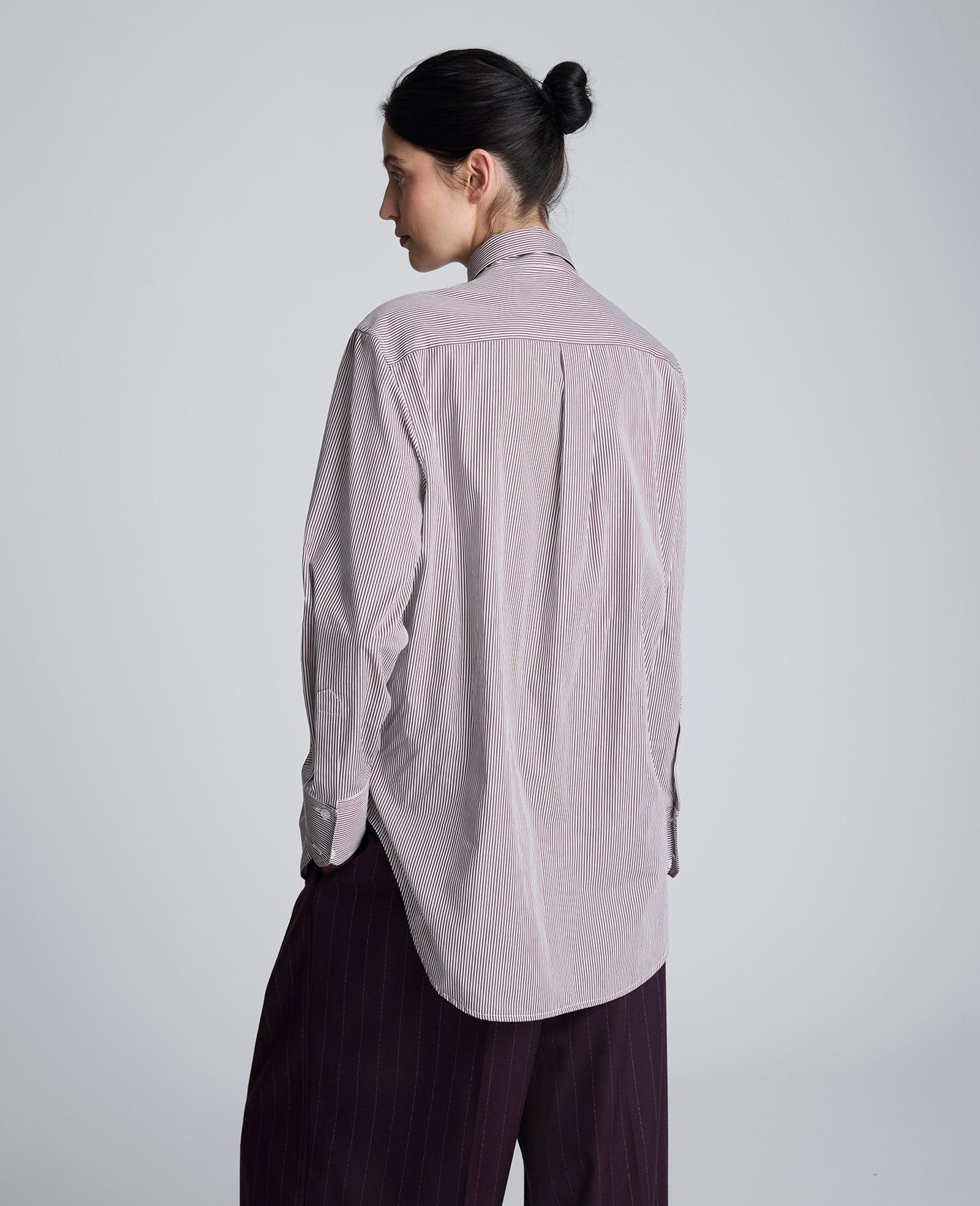 Boyfriend Button Down Shirt With Tie