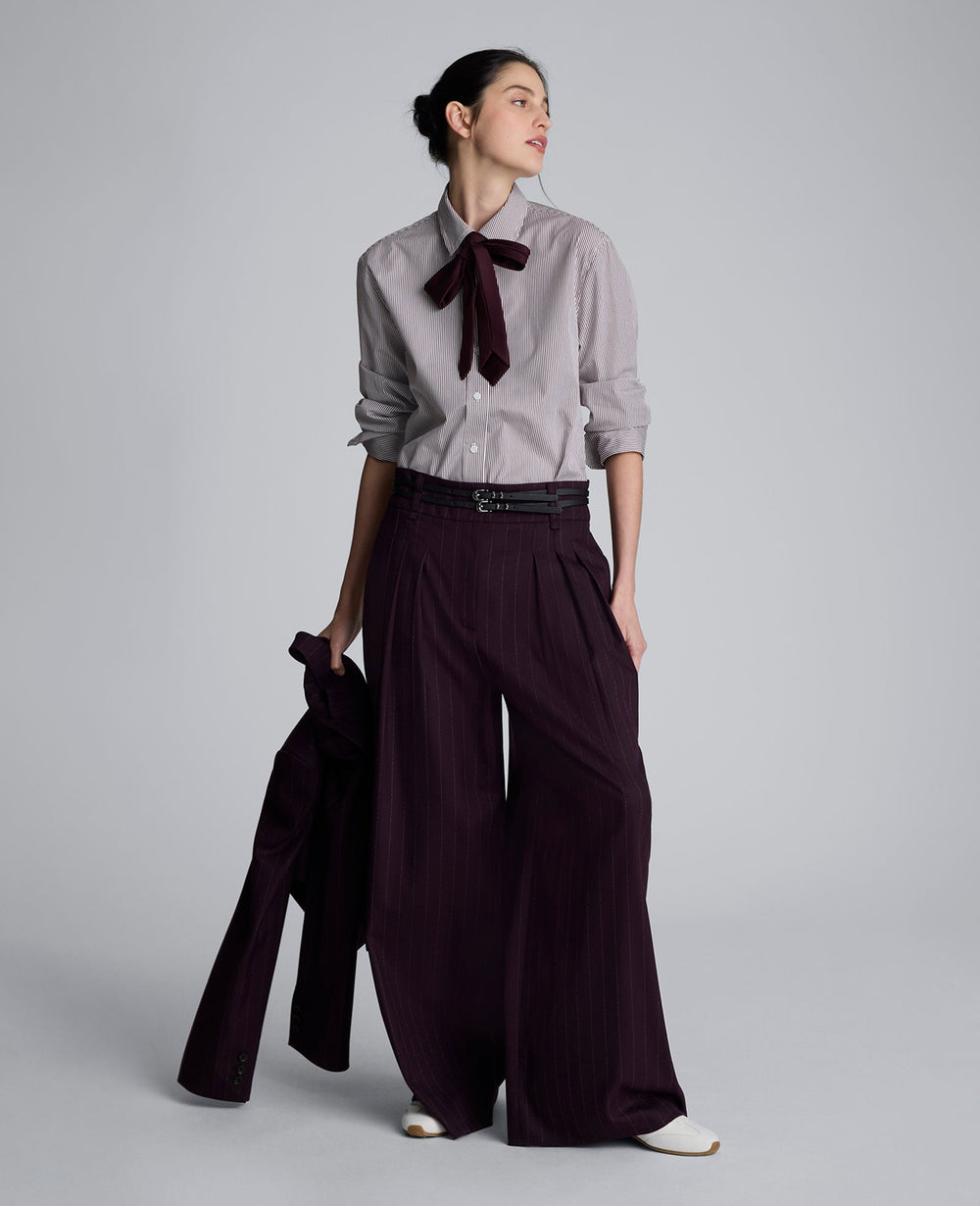 Boyfriend Button Down Shirt With Tie