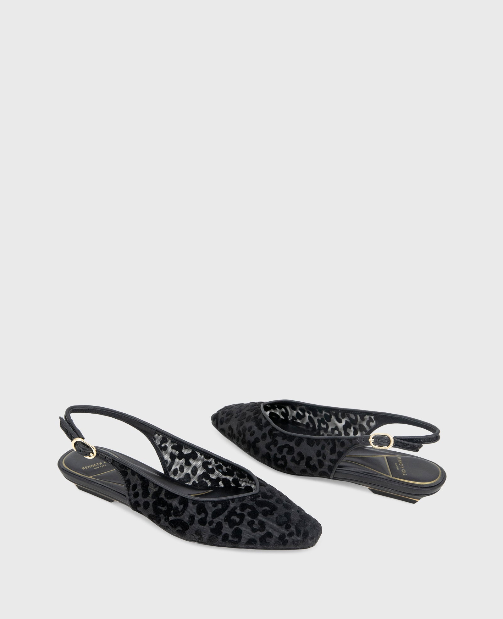 Berkette Leopard Flocked Mesh Slingback