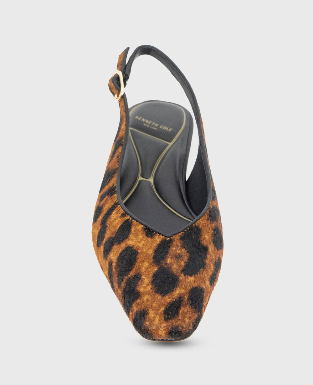 Berkette Leopard Calf Hair Slingback