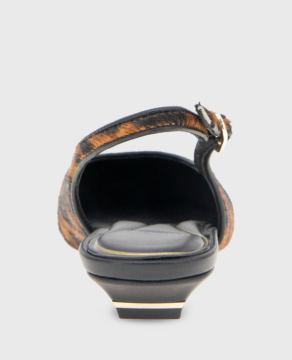 Berkette Leopard Calf Hair Slingback
